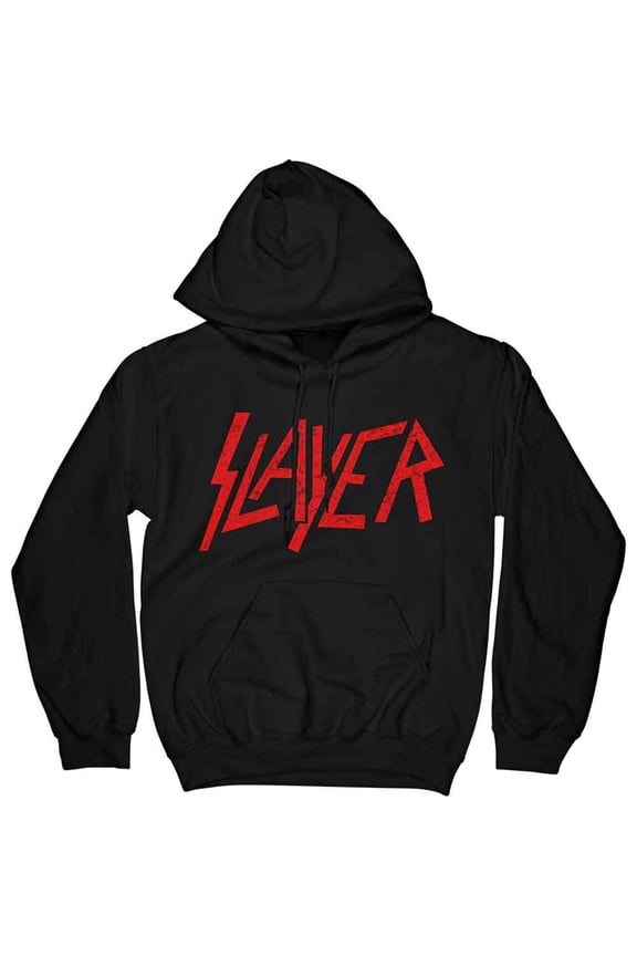 Slayer Unisex Pullover Hoodie Sweatshirt Distressed Logo (XX-Large)