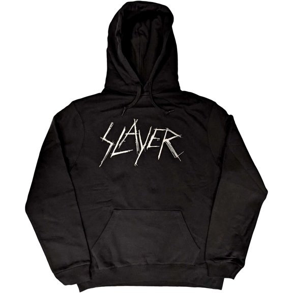 Slayer Unisex Pullover Hoodie Sweatshirt Scratchy Logo (Medium)