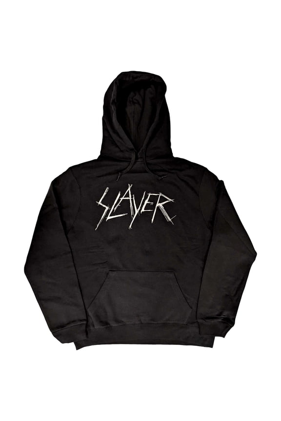 Slayer Unisex Pullover Hoodie Sweatshirt Scratchy Logo (Medium)