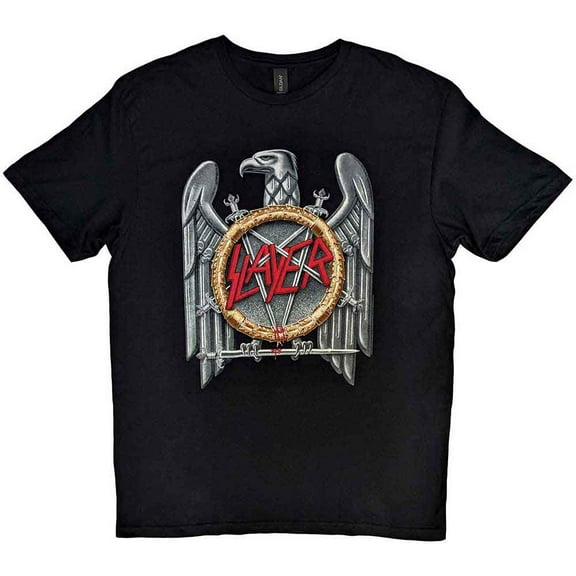 Slayer Unisex T-Shirt Silver Eagle (Large)