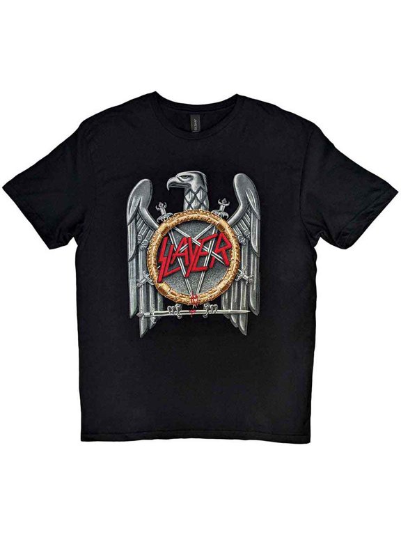 Slayer Unisex T-Shirt Silver Eagle (Large)