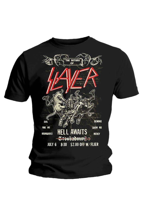 Slayer Unisex T-Shirt Vintage Flyer (Medium)