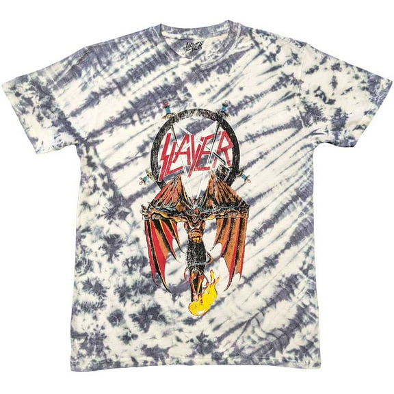 Slayer Unisex T-Shirt: Winged Crucifix (Wash Collection) (Large)