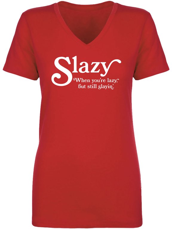 Slazy Womens V-Neck T-Shirt