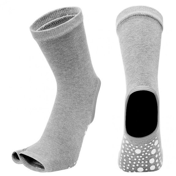 Slccxzc 1 Pair Toe Backless Yoga Socks Women Anti Slip Cotton Dance Ballet Pilates Ladies Professional Sports Slippers