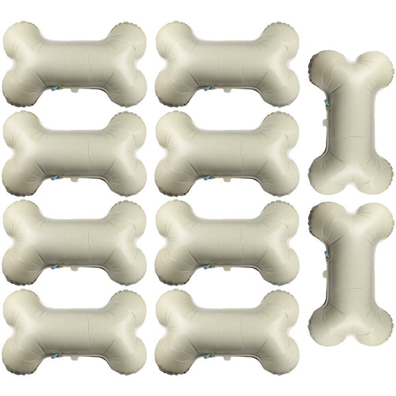 Slccxzc 10pcs Funny Bone Shape Foil Balloon, Pet Dog Bone Balloons Creative Aluminum Foil Balloon For Birthday Party Supplies Pets Puppy Birthday Decorations Photo Prop