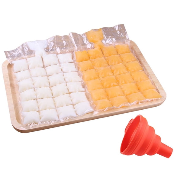 Slccxzc 10pcs/pack Ice Cube Bags Disposable ,Stackable Easy Release Ice Cube Mold Trays, Self-Seal Freezing Maker,Cold Ice Pack Cooler Bag