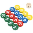 thumbnail image 1 of Slccxzc 16 Pcs Flying Chess Pieces Classic Board Game Chess Pieces With Game Dice Flying Chess Game Pieces Set Board Game Accessories, 1 of 7