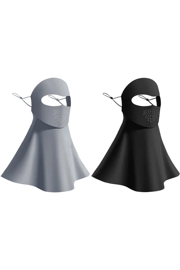 2 Pack Full Face Sun Protection Mask Balaclava ,Breathable Sunscreen UV Protector with Drinking Hole for Outdoor Activities