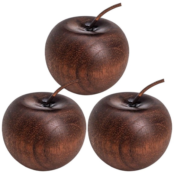 Slccxzc 3pcs Apple Shape Wood Essential Oil Diffuser Set Wooden Aromatherapy Ornaments