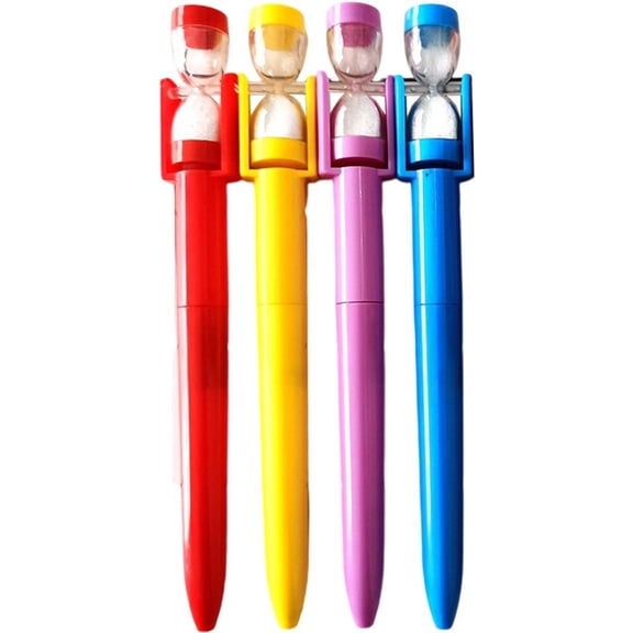 Slccxzc 4 Pcs Novelty Sand Timer Ballpoint Pens Sand Clock Pens Funny Ballpoint Pens Stress Relief Pens For Office Christmas Birthday Party Supplies