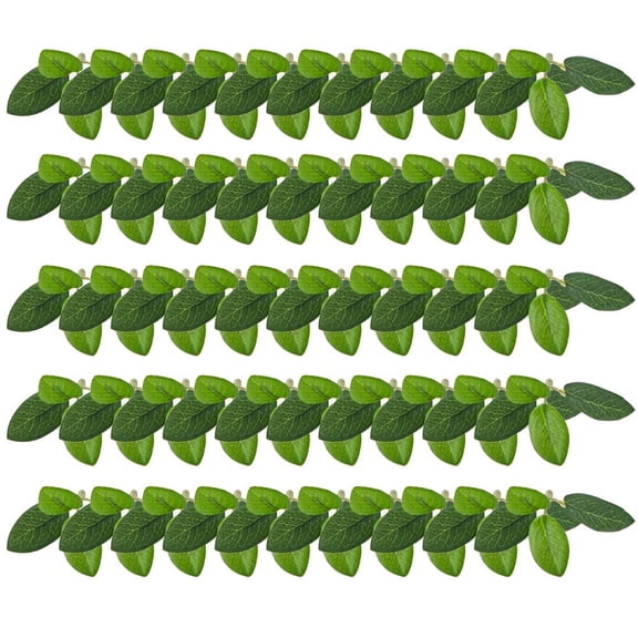 Slccxzc 50 Pcs Mini Silk Tea Leaves Artificial Greenery Faux Leaf for DIY Craft Wedding Cake