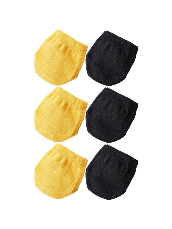 6 pairs Summer Forefoot Socks Casual Solid Color Toe Cover Women's Invisible Half Foot Cover Socks for Everyday Wear