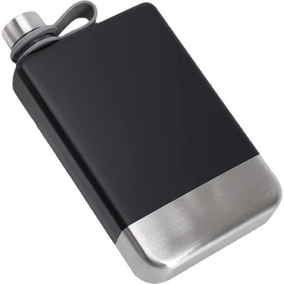 Slccxzc 9oz 304 Stainless Steel Hip Flask With Funnel Leakproof Camping Whiskey Flask