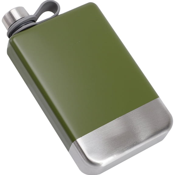 Slccxzc 9oz 304 Stainless Steel Hip Flask With Funnel Leakproof Camping Whiskey Flask