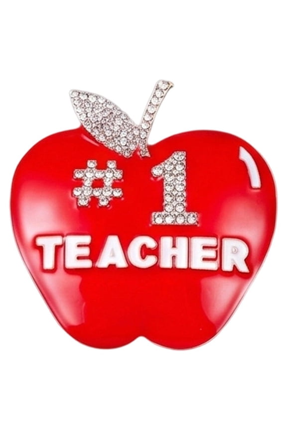 Apples Brooch Diamond Cartoon Badge for Teacher Appreciation Gift