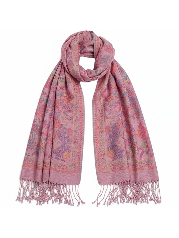Bohemian Autumn Winter Scarf Shawl Wrap Jacquard Design Warm Poncho Stole