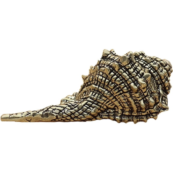 Slccxzc Brass Conch Shell Statue Miniature Figurine Nautical Table Decor Home Ornament