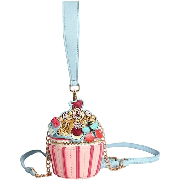Slccxzc Cute Ice Cream Design Ladies Shoulder Bag for Women Fashion Purses And Handbags Kawaii Small Crossbody Bag Party Cluch Bag
