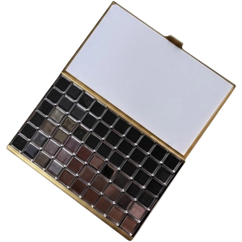 Slccxzc Empty Brass Watercolor Palette Tin Box, Travel Paint Case with Lid for Outdoor