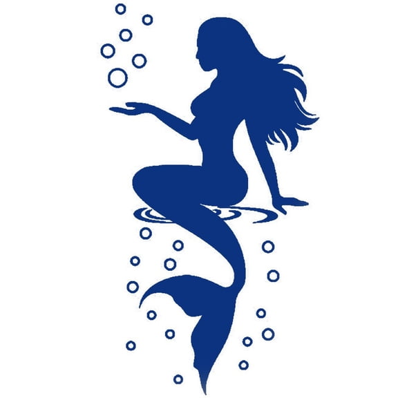 Slccxzc Fashion Mermaid Design Wall Sticker Beautiful Waterproof Decals For Bathroom Toilet Bedroom Decor Home Decoration