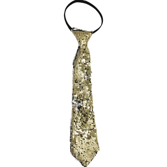 Slccxzc Glitter Sequin Pre-Tied Tie Adjustable Sparkly Necktie Zippered Wedding Party