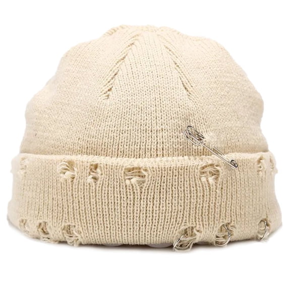 Slccxzc Gothic Beanie Winter Knit Hats Hip Hop Streetwear Harajuku Skull Cap Unisex