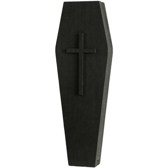 Slccxzc Gothic Coffin Shaped Vase, Multi-Use Makeup Brush Holder Planter for Dark Aesthetic Home Decor