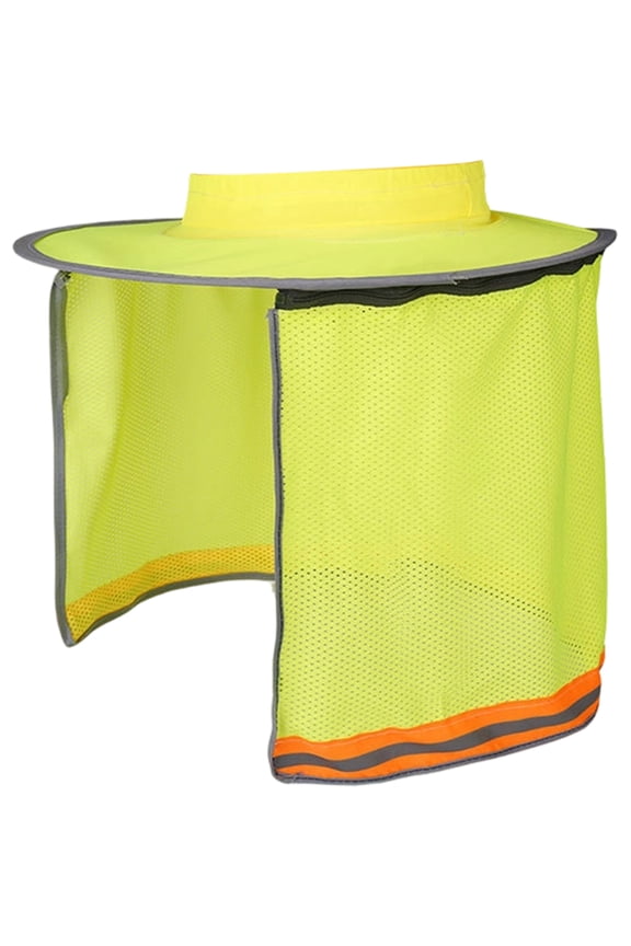 Hard Hat Neck Shade with Reflective Strip High Visibility Sun Visor for Outdoor Construction Work (Hard Hat Not Included)