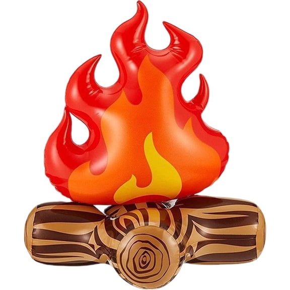 Slccxzc Inflatable Flame Model 4pcs 3D Bonfire Balloons Model Artificial Flame Props for Camping Overnight and Scene Setting Decoration