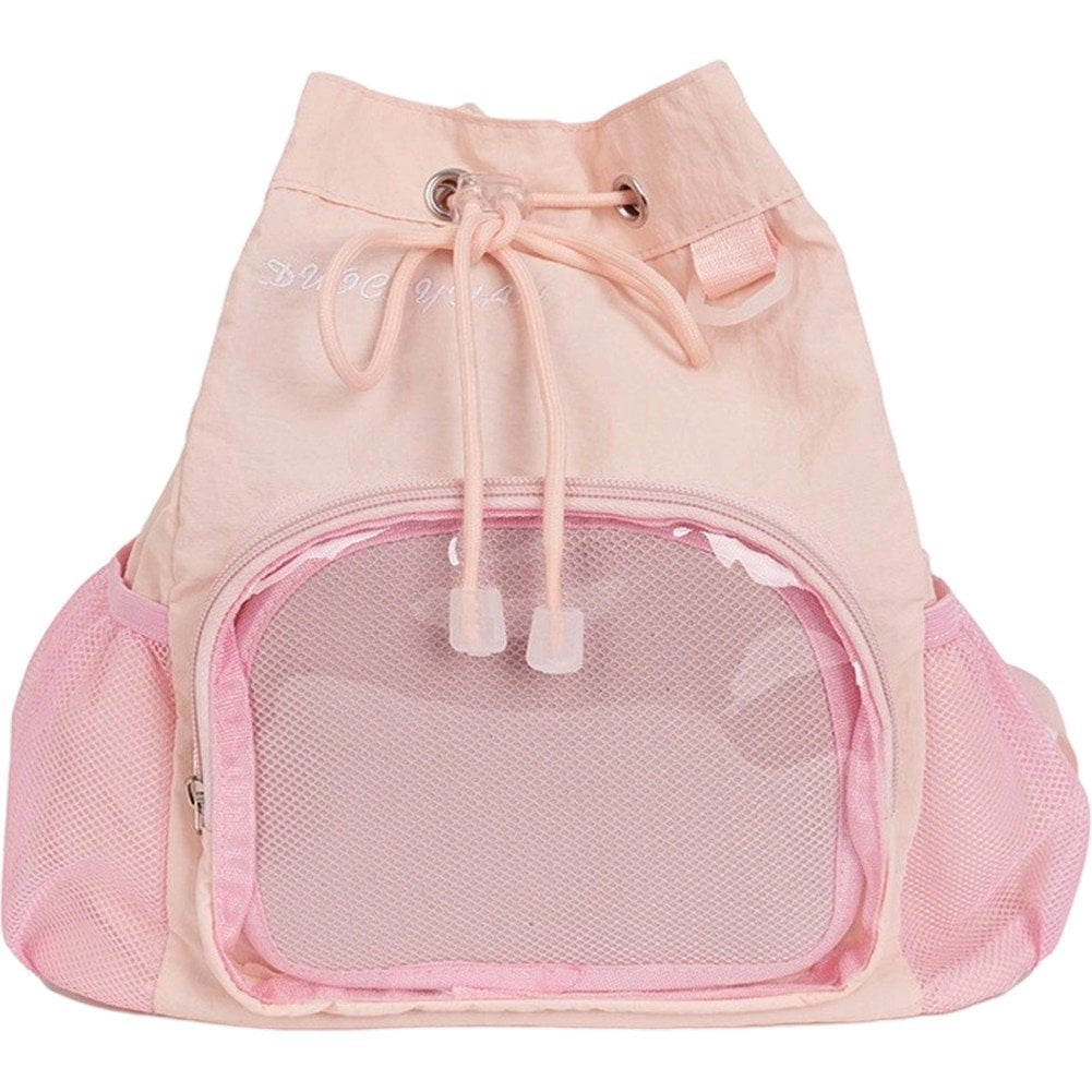 Slccxzc Ita Bag with Clear Windows for Women Pin Display Backpack Casual Daypack Heavy Duty Bookbag