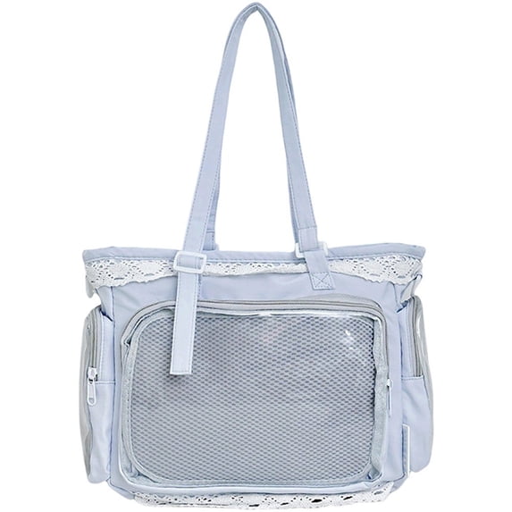 Slccxzc Japanese Style Lace Ita Bag Clear Display Anime Tote Shoulder Crossbody Handbag