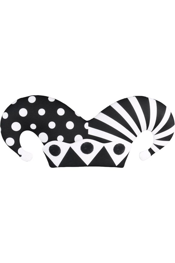 Jester Hat Circus Party Headwear Black and White Checkered for April Fools Carnival