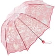thumbnail image 1 of Slccxzc Lace Heart Transparent Folding Umbrella, Romantic Windproof Travel Umbrella for Rain Sun, 1 of 7
