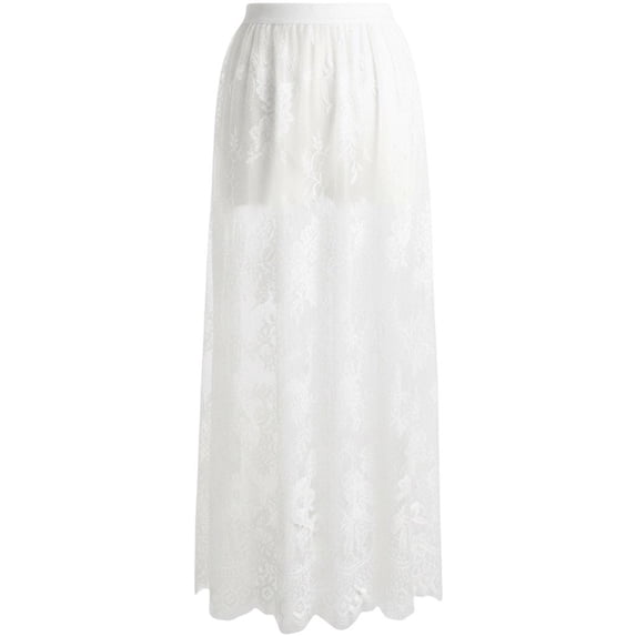 Slccxzc Lace Slip Underskirt, Floral Hem Half Slip for Cheongsam Hanfu Qipao