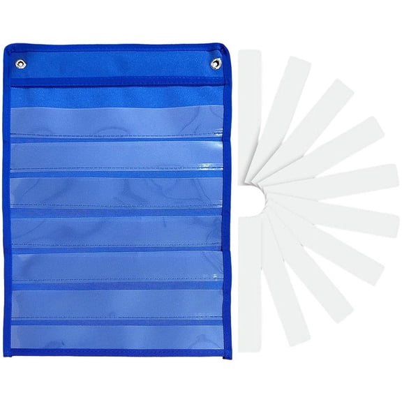 Slccxzc Magnetic Hanging Bag Classroom Wall Storage Pouch Daily Schedule Magnetic Pocket Chart Teaching Resource Physics Aids