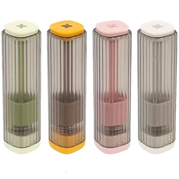 Slccxzc Magnetic Suction Press Needle Box 4pcs Portable Sewing Needle Case for Home Travel Multi-functional Thread Removal Threading Tool