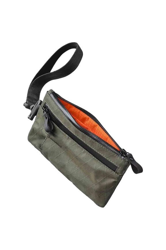Men's RFID Blocking Zip Pouch Wallet Nylon Card Holder Cash Pocket for Travel
