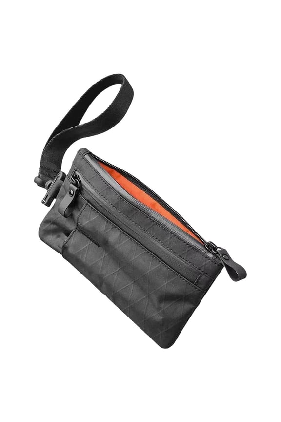 Men's RFID Blocking Zip Wallet Nylon Card Holder EDC Pouch for Travel Daily Use