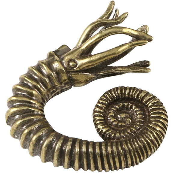 Slccxzc Mini Brass Nautilus Figurine 1.38x1.57 Inch Marine Animal Statue Desk Craft Gift