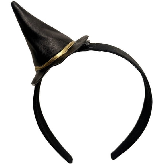 Slccxzc Mini Witch Hat Headband Novelty Hair Clasp Party Headpiece for Halloween Party (Black)
