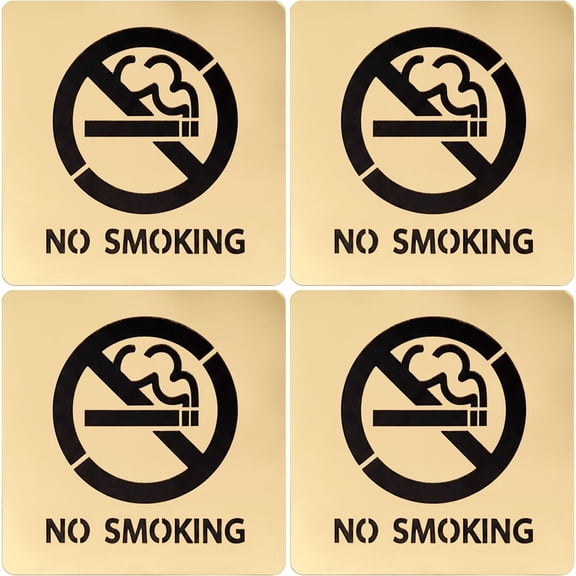 Slccxzc No Smoking Acrylic Mirror Sign Sticker, 3D Wall Decal for Home Office