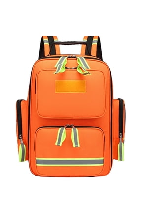 Orange Emergency Rescue Backpack 600D Oxford First Aid Bag for Hiking Camping