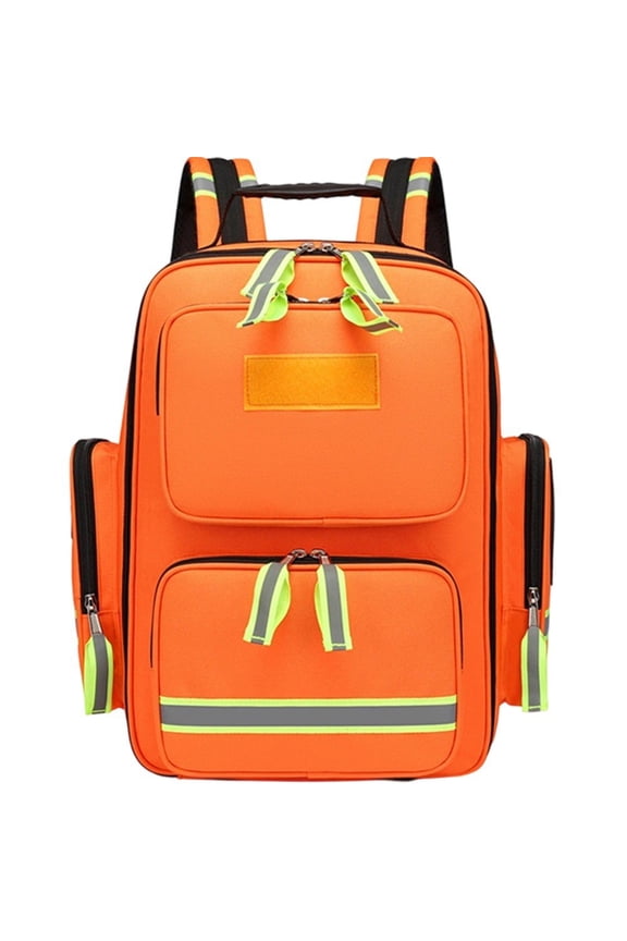 Orange Emergency Rescue Backpack 600D Oxford First Aid Bag for Hiking Camping