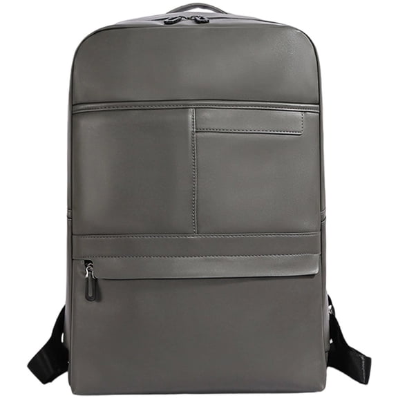 Slccxzc PU Leather Laptop Backpack, Lightweight Trendy Rucksack Daypack