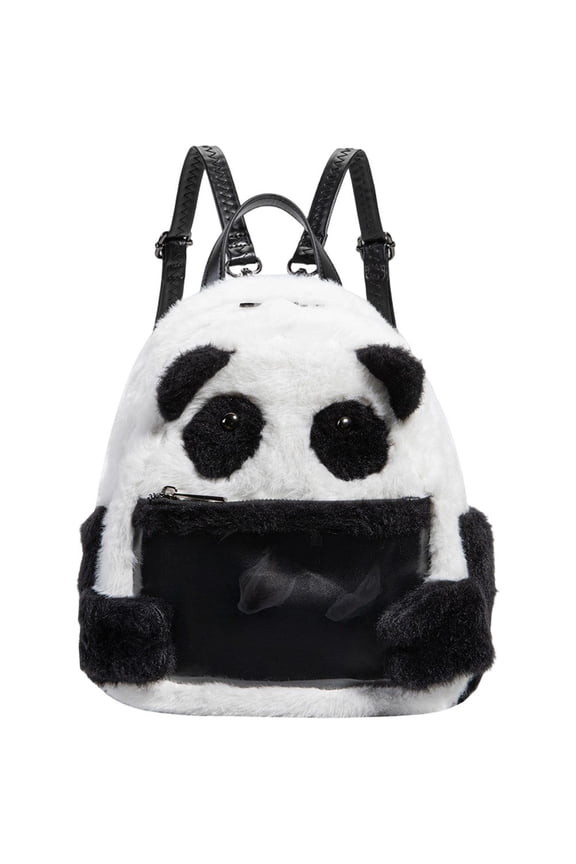 Panda Ita Bag, Mini Plush Backpack with Pin Display Window