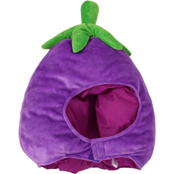 Slccxzc Plush Eggplant Pattern Headgear, Novelty Vegetable Hat for Themed Parties