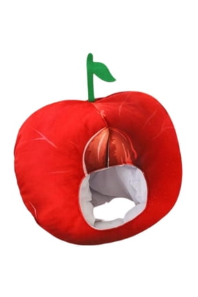 Plush Fruit Headgear, Soft Cherries Print Hat for Carnival and Parties