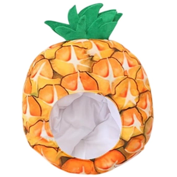Slccxzc Plush Pineapple Headgear, Fruit Theme Hat for Themed Parties