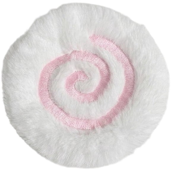 Slccxzc Plush Pink Fish Cake Coaster, Japanese Style Cute Drink Mat for Desk Decor